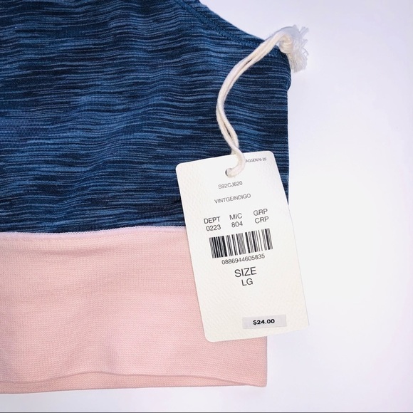 NWT Jasmine & Ginger Marled Pink and Blue Seamless Longline 2 Bra Bundle size L - Picture 9 of 11